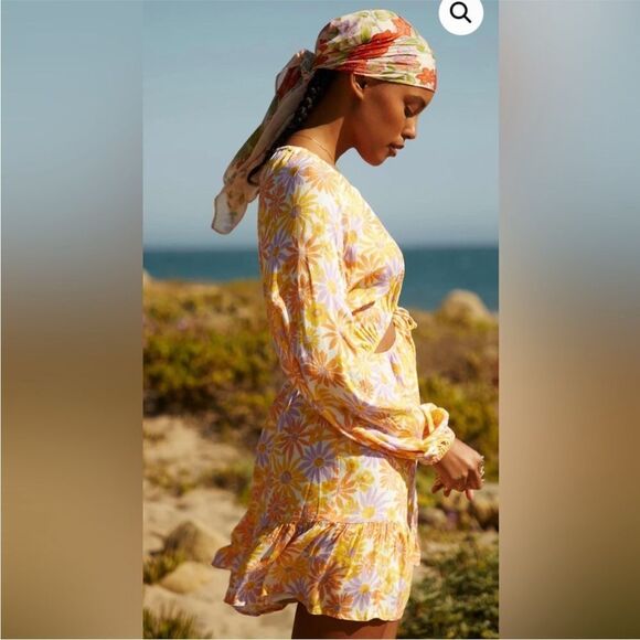 L*SPACE | Feelin’ Fine Cutout Mini Dress in Oopsie Daisy Print Women’s Size M - Picture 14 of 14